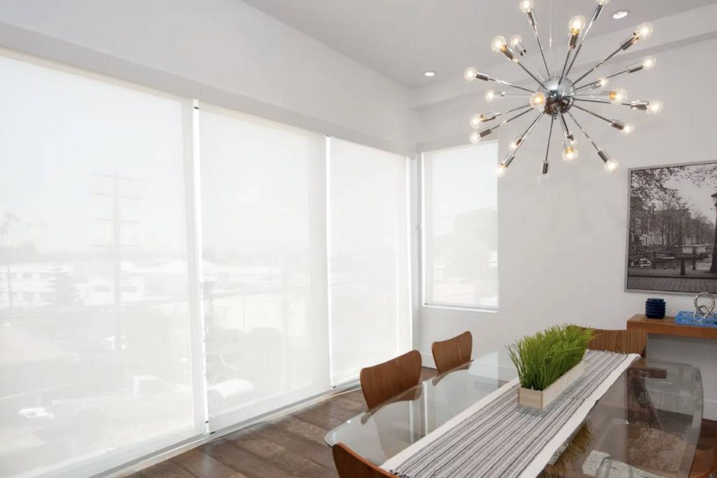 Norman® shades in a dining room near White Rock & South Surrey, B.C
